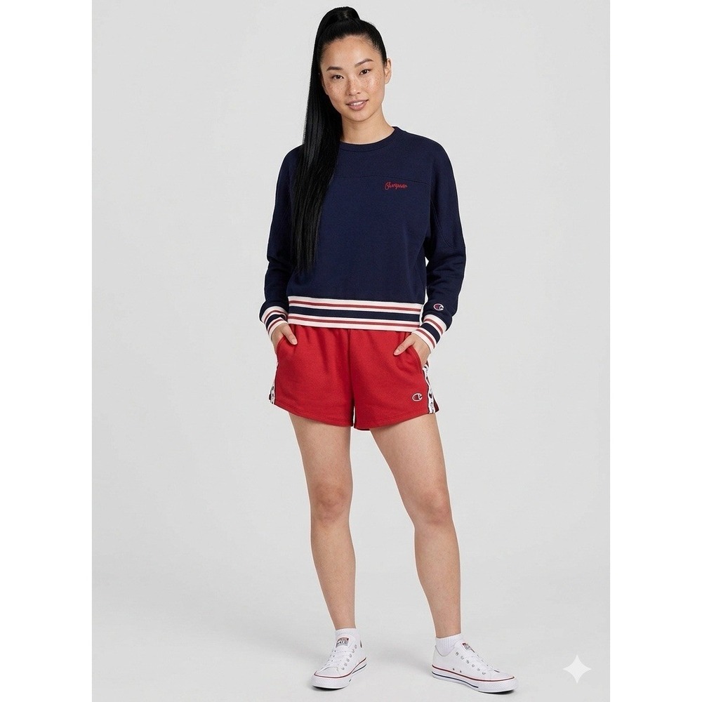 Champion Women's Size Large Sweat Shirt & Matching‎ Shorts, French Terry Size L